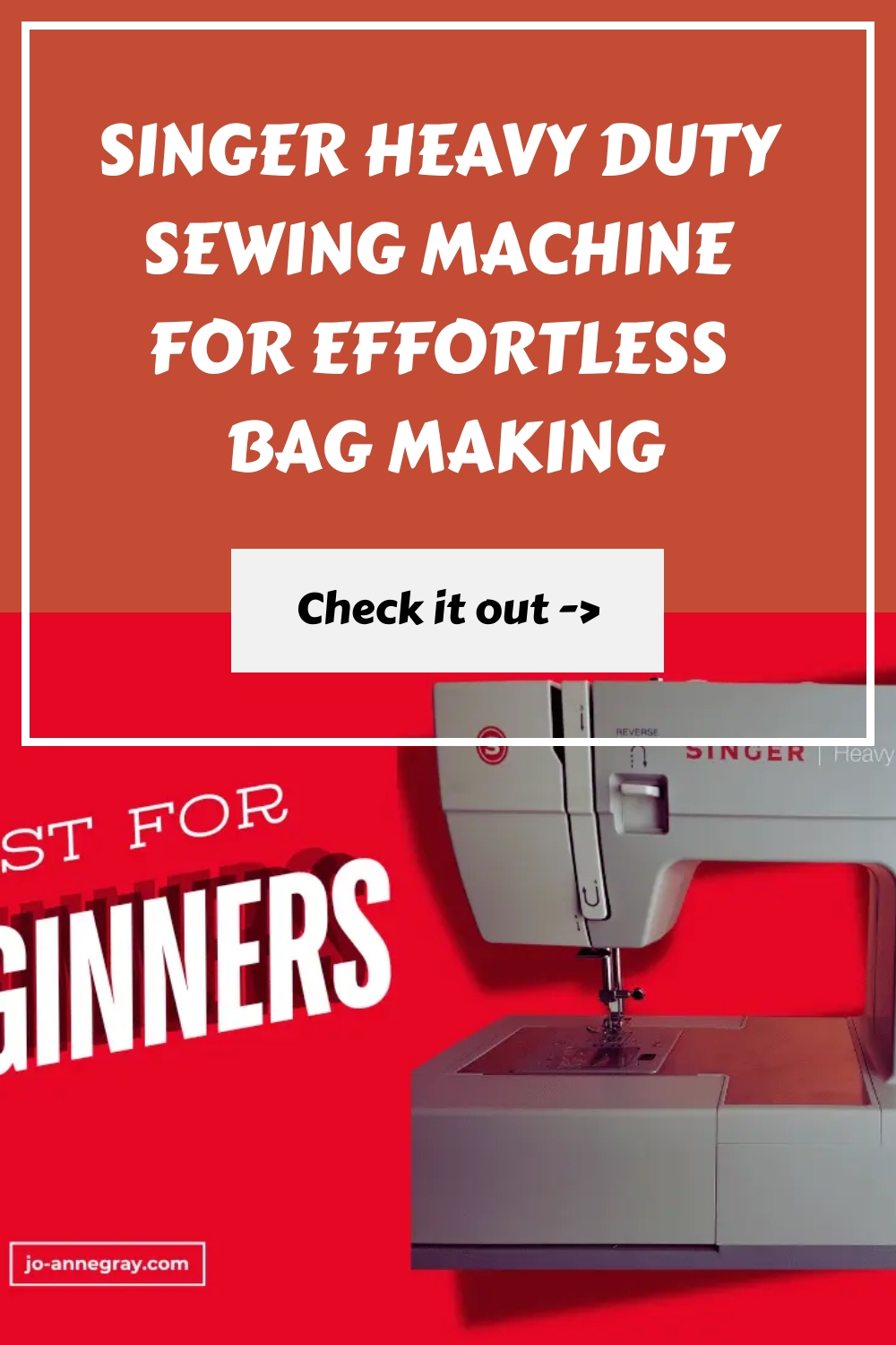 Singer Heavy Duty Sewing Machine for Effortless Bag Making generated pin 1409