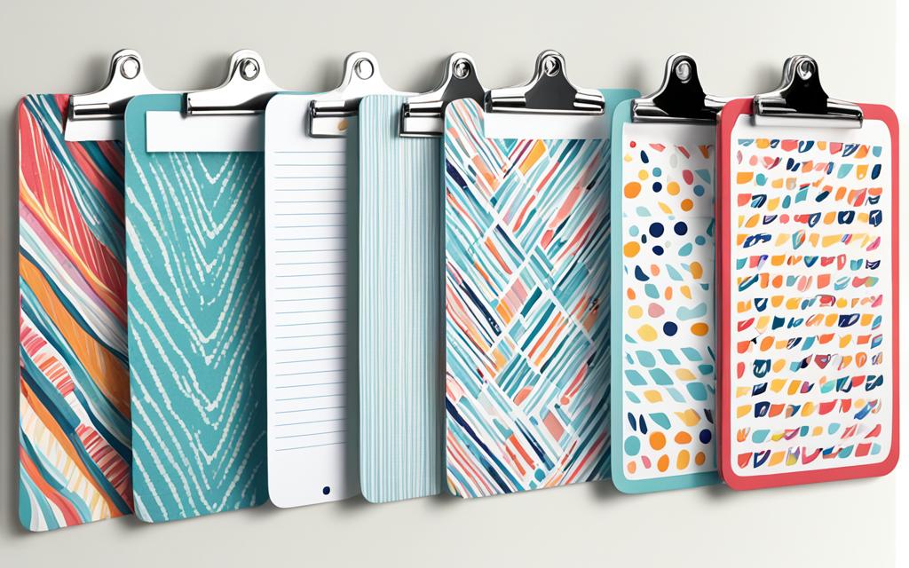 fabric covered clipboards